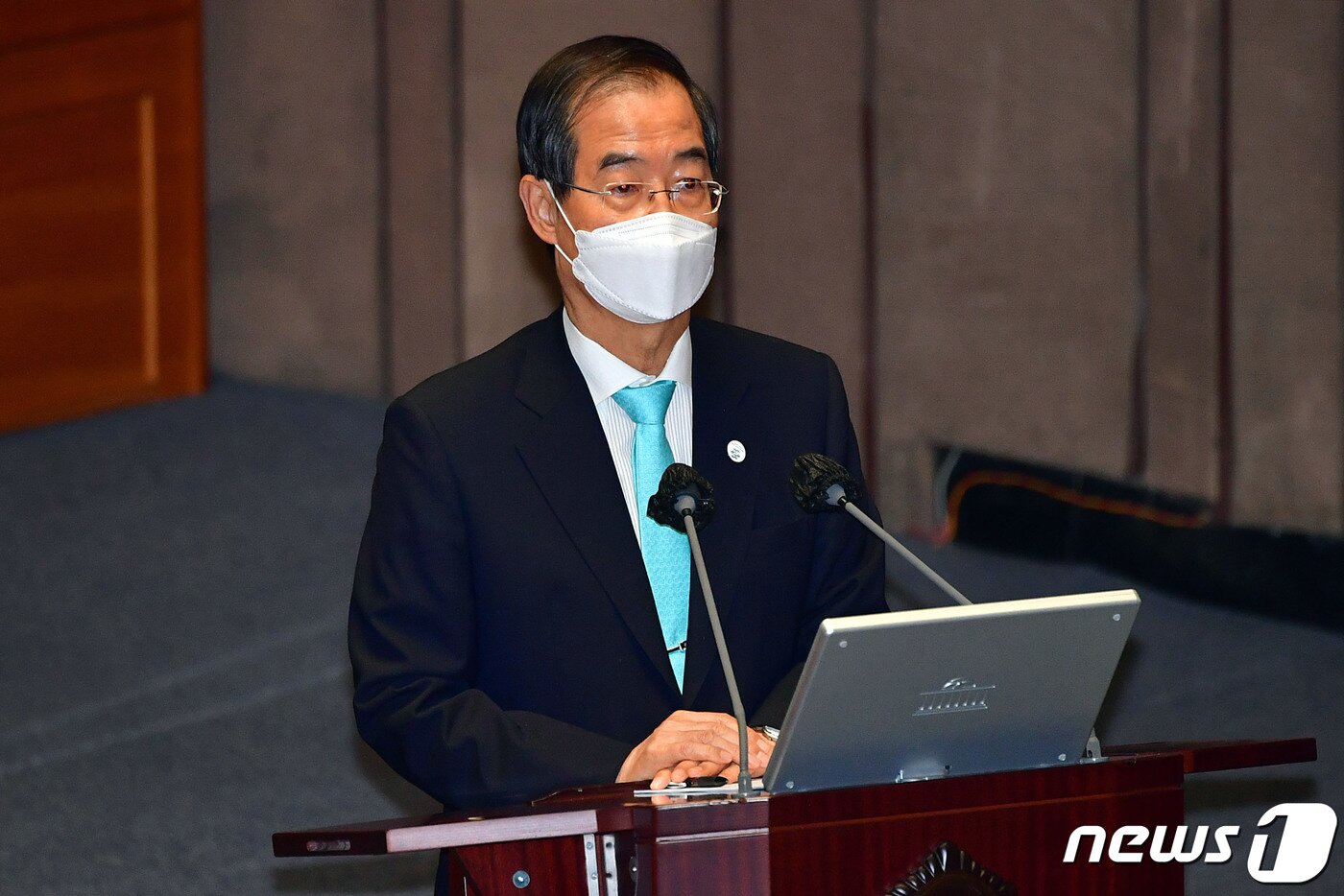 본문 이미지 - 한덕수 국무총리가 27일 오후 서울 여의도 국회 본회의장에서 열린 교육·사회·문화 대정부질문에서 의원 질의에 답변하고 있다. (공동취재) 2022.7.27/뉴스1 ⓒ News1 이재명 기자