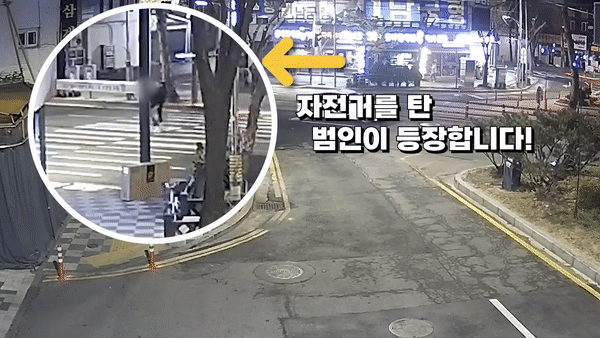 본문 이미지 - 현장에서 자전거 절도범을 검거하는 경찰. ⓒ 뉴스1