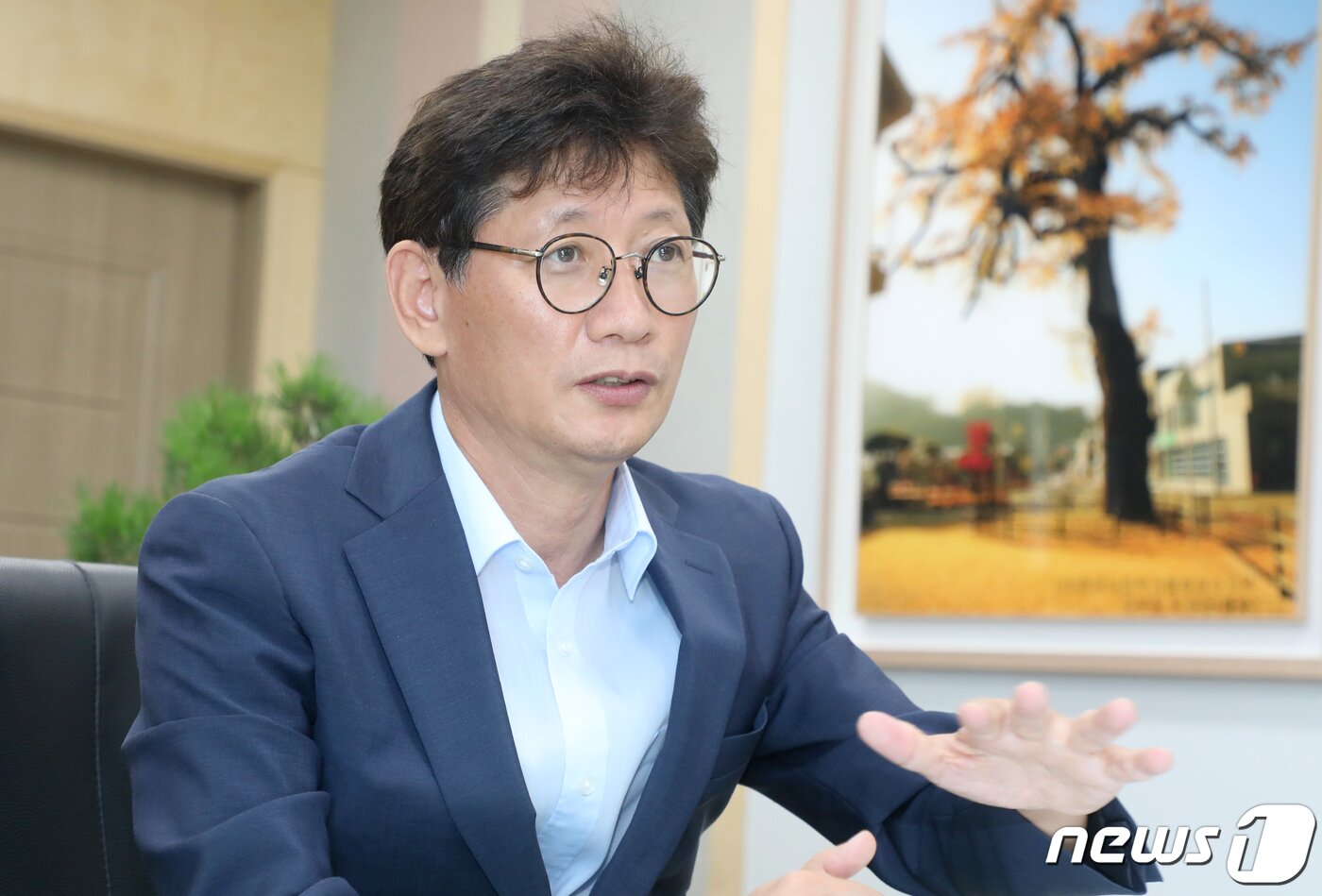 본문 이미지 - 최훈식 장수군수가 전북 장수군 장수군청에서 뉴스1 전북취재본부와 인터뷰를 하고 있다. /뉴스1 ⓒ News1 유경석 기자