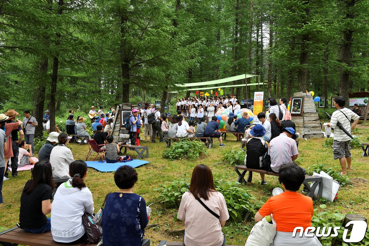 함백산 야생화축제에 참여한 시민들.&#40;정선군 제공&#41;ⓒ 뉴스1