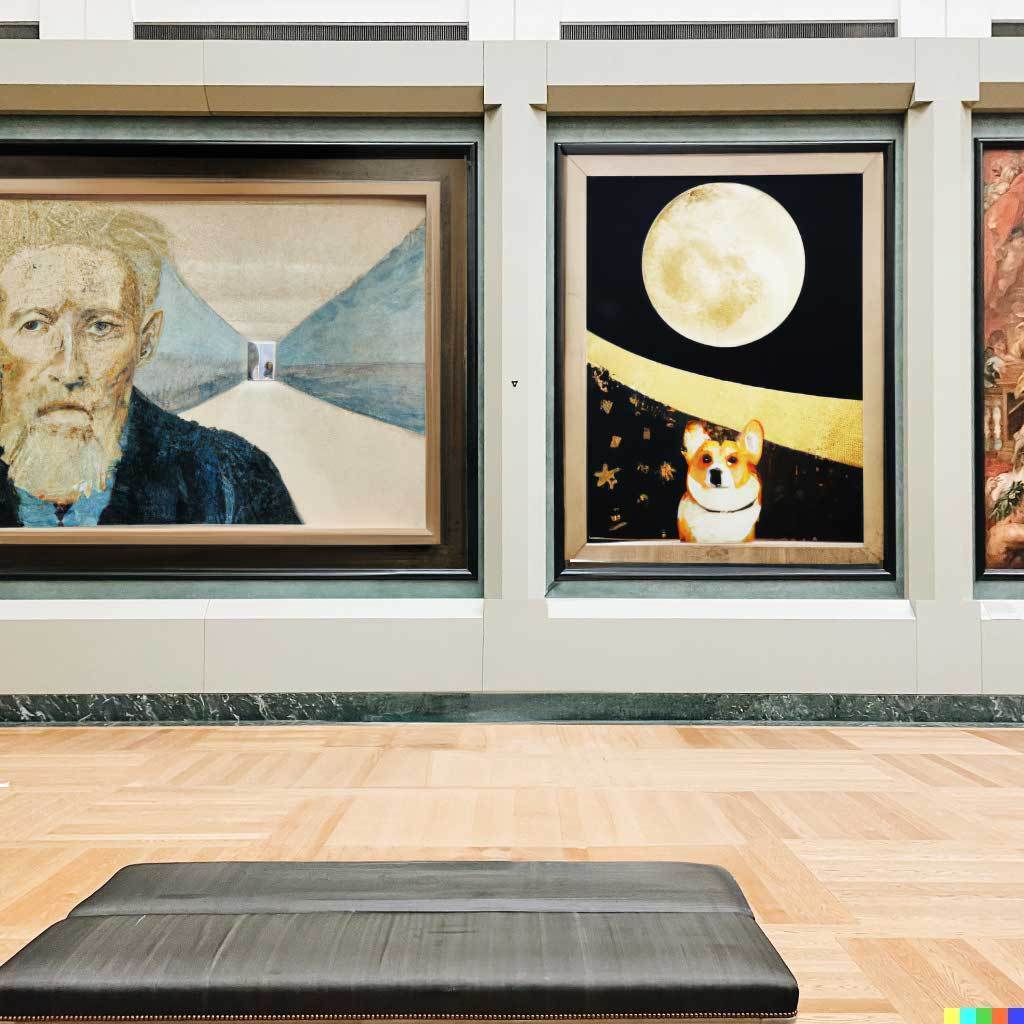 본문 이미지 - 오픈AI(OpenAI)의 인공지능 달리2(DALL·E 2)가 명령받은 이미지의 위치따라 맥락에 맞춰 웰시코기를 합성한 이미지 (OpenAI 공식 홈페이지 갈무리) 2022.04.07 /뉴스1