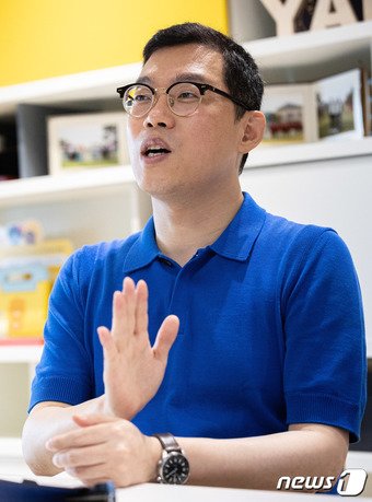 본문 이미지 - 김정수 야나두 공동대표가 22일 오후 서울 강남구 삼성동 사옥에서 뉴스1과 인터뷰를 하고 있다. 2022.8.22/뉴스1 ⓒ News1 이재명 기자