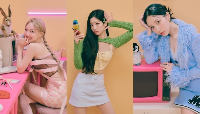 본문 이미지 - 트와이스 나연 다현 미나(왼쪽부터, JYP엔테인먼트 제공)