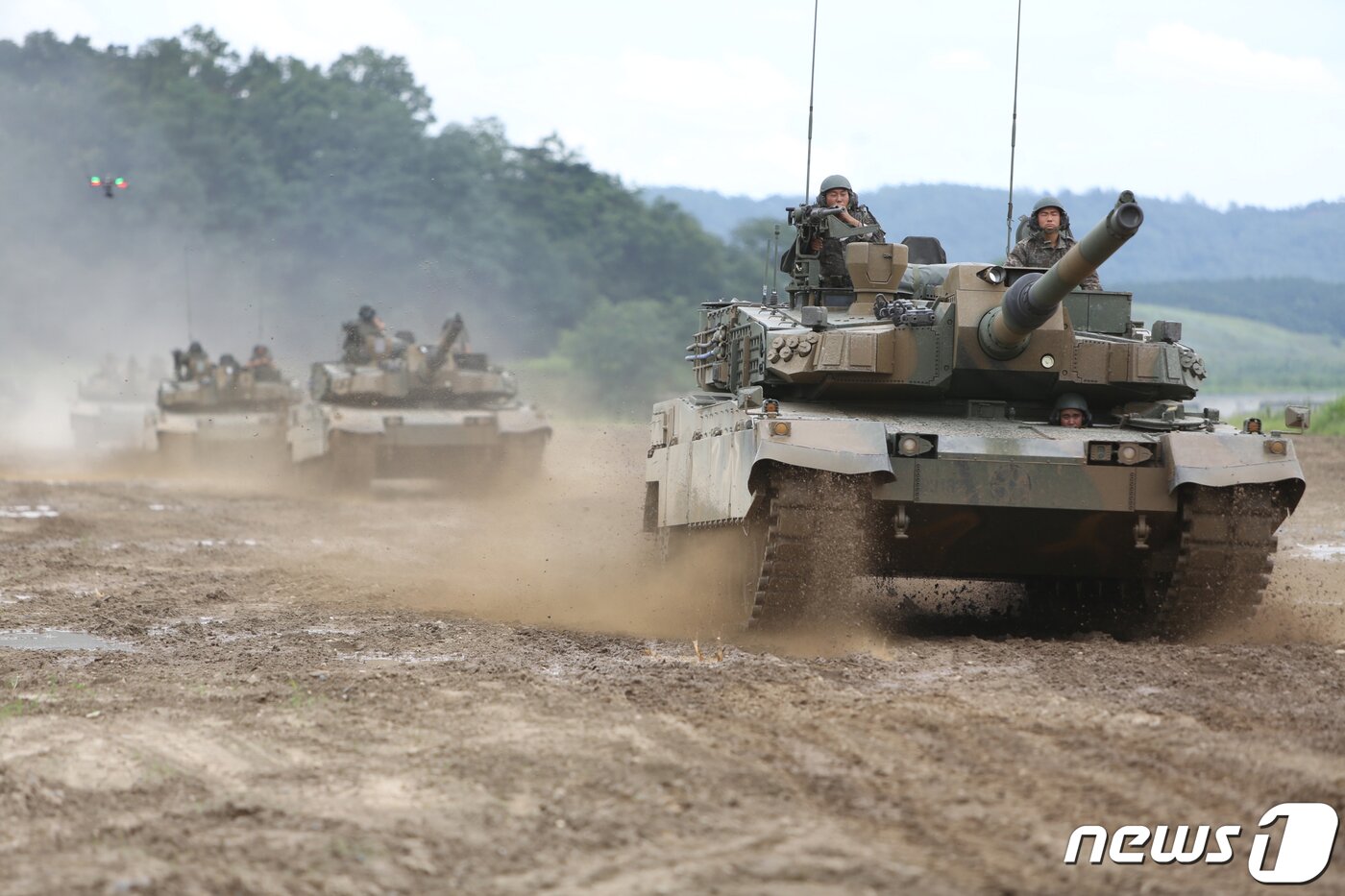 본문 이미지 - 현대로템의 K2 전차 (현대로템 제공) 2022.8.27/뉴스1 ⓒ News1 임세영 기자