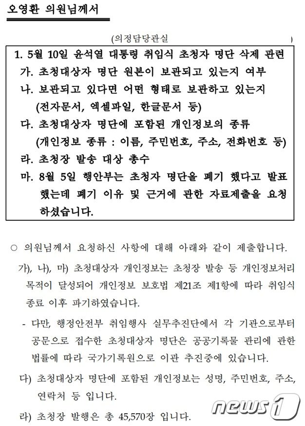 오영환 더불어민주당 의원실에서 행안부로부터 제출받은 자료&#40;오영환 의원실 제공&#41;