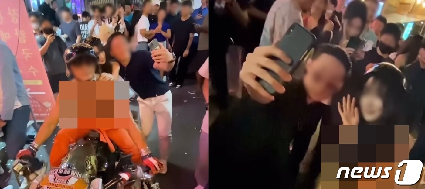 본문 이미지 - 시민들의 셀카 요청에 응하는 임그린 씨.