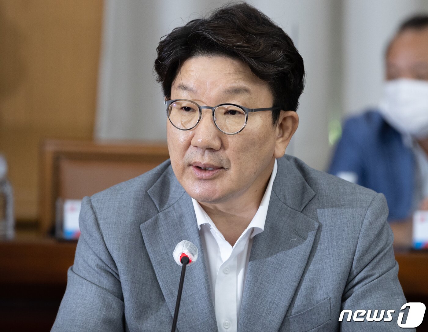 본문 이미지 - 국민의힘 권성동 원내대표가 3일 대전시청에서 열린 국민의힘-충청권 4개 시·도 예산정책협의회에서 발언하고 있다. ⓒNews1 이재명 기자