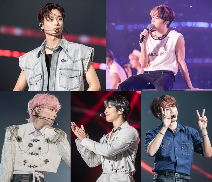 본문 이미지 - 더보이즈 주연, 현재, 주학년, 상연, 뉴(왼쪽 상단부터 시계방향) / IST엔터테인먼트 제공 ⓒ 뉴스1