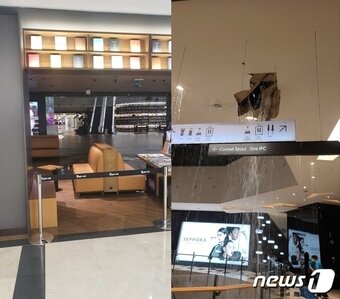 본문 이미지 - 삼성동 코엑스몰 별마당 도서관(왼쪽)과 여의도 IFC몰(오른쪽). (온라인 커뮤니티 갈무리) ⓒ 뉴스1