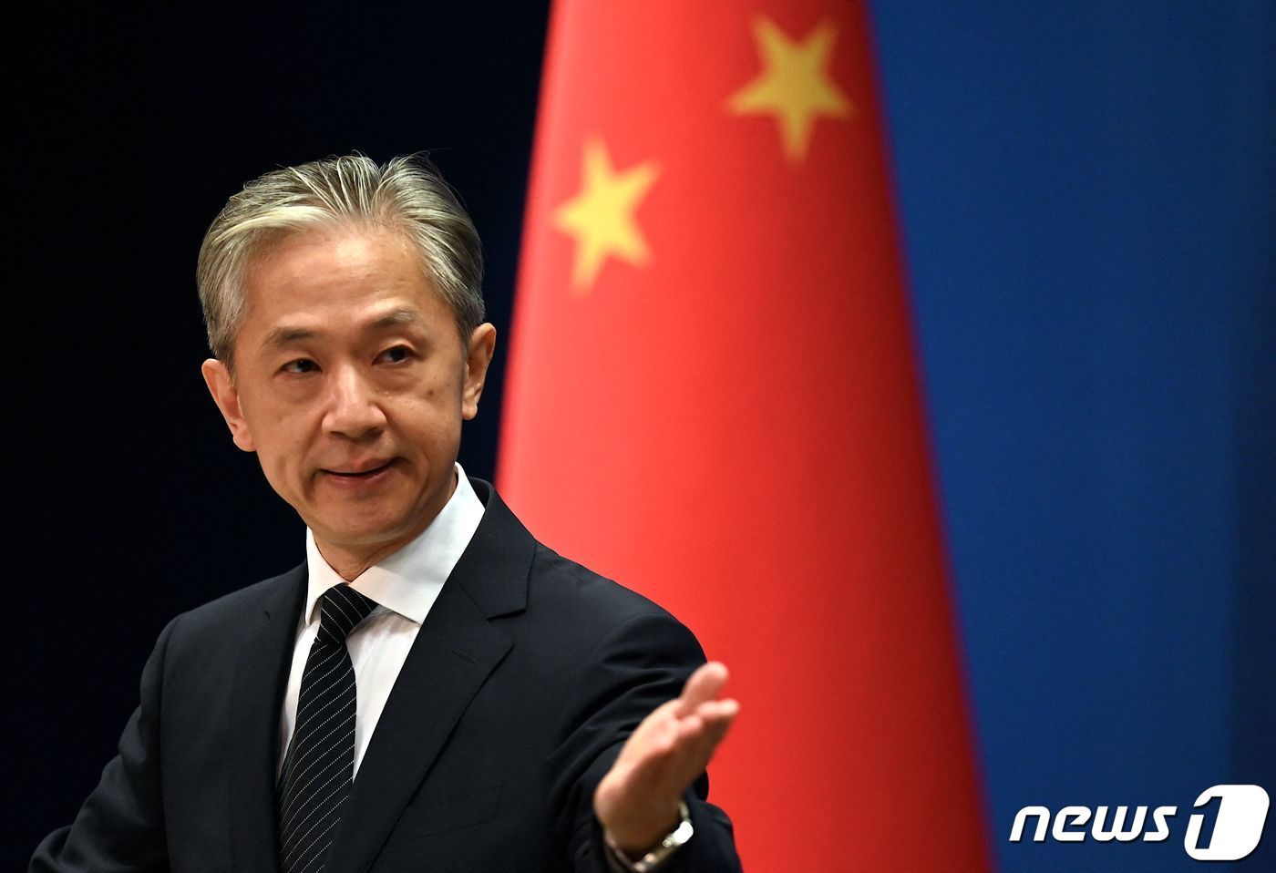 본문 이미지 - 왕원빈 중국 외교부 대변인.ⓒ AFP=뉴스1 ⓒ News1 우동명 기자