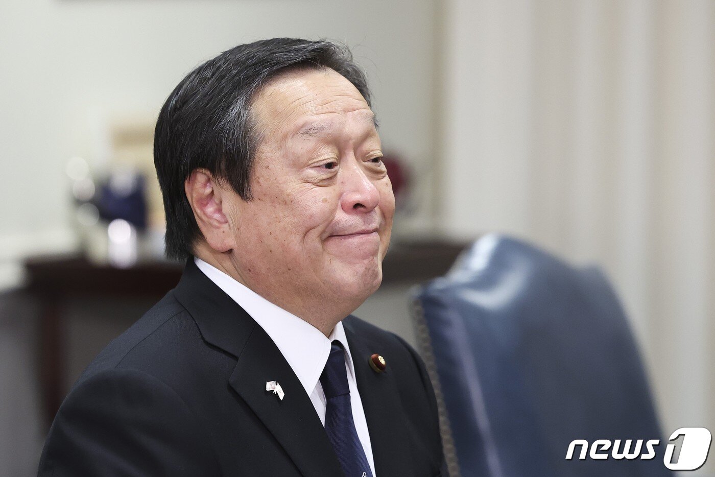 본문 이미지 - 하마다 야스카즈 일본 방위상이 14일(현지시간) 미국 버지니아주 알링턴의 펜타곤에서 로이드 오스틴 미국 국방장관과 회담 중 발언하고 있다. 2022.09.14/뉴스1 ⓒ AFP=뉴스1 ⓒ News1 김민수 기자