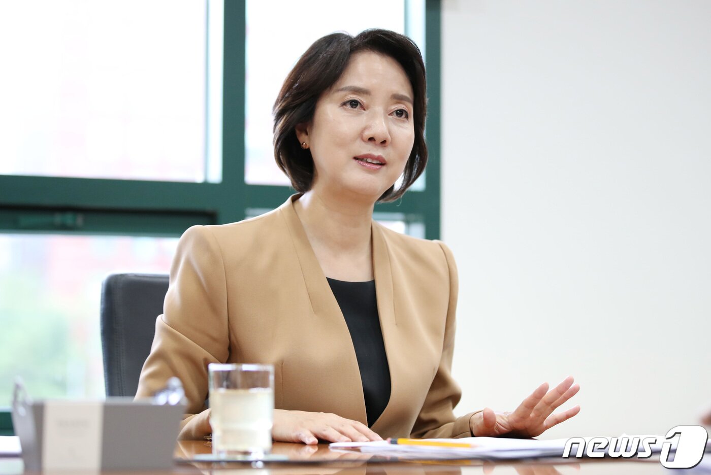 본문 이미지 - 이영 중소벤처기업부 장관이 16일 서울 여의도 중소기업기술정보진흥원에서 뉴스1과 인터뷰를 갖고 있다. 2022.9.16/뉴스1 ⓒ News1 박지혜 기자