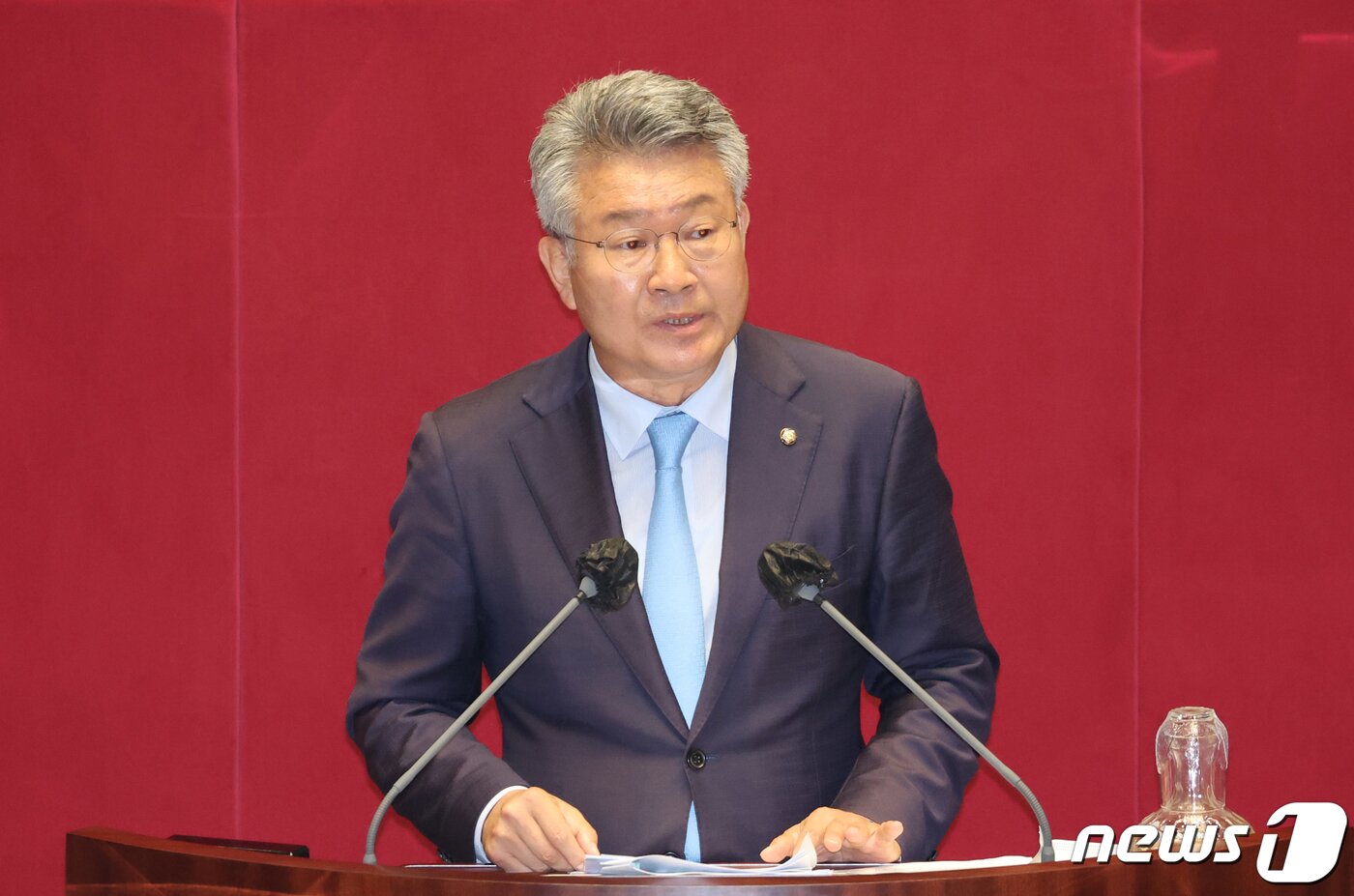 본문 이미지 - 김회재 더불어민주당 의원이 지난 9월 19일 서울 여의도 국회 본회의장에서 열린 정치분야 대정부질문에서 질의하고 있다. (공동취재) 2022.9.19/뉴스1 ⓒ News1 허경 기자