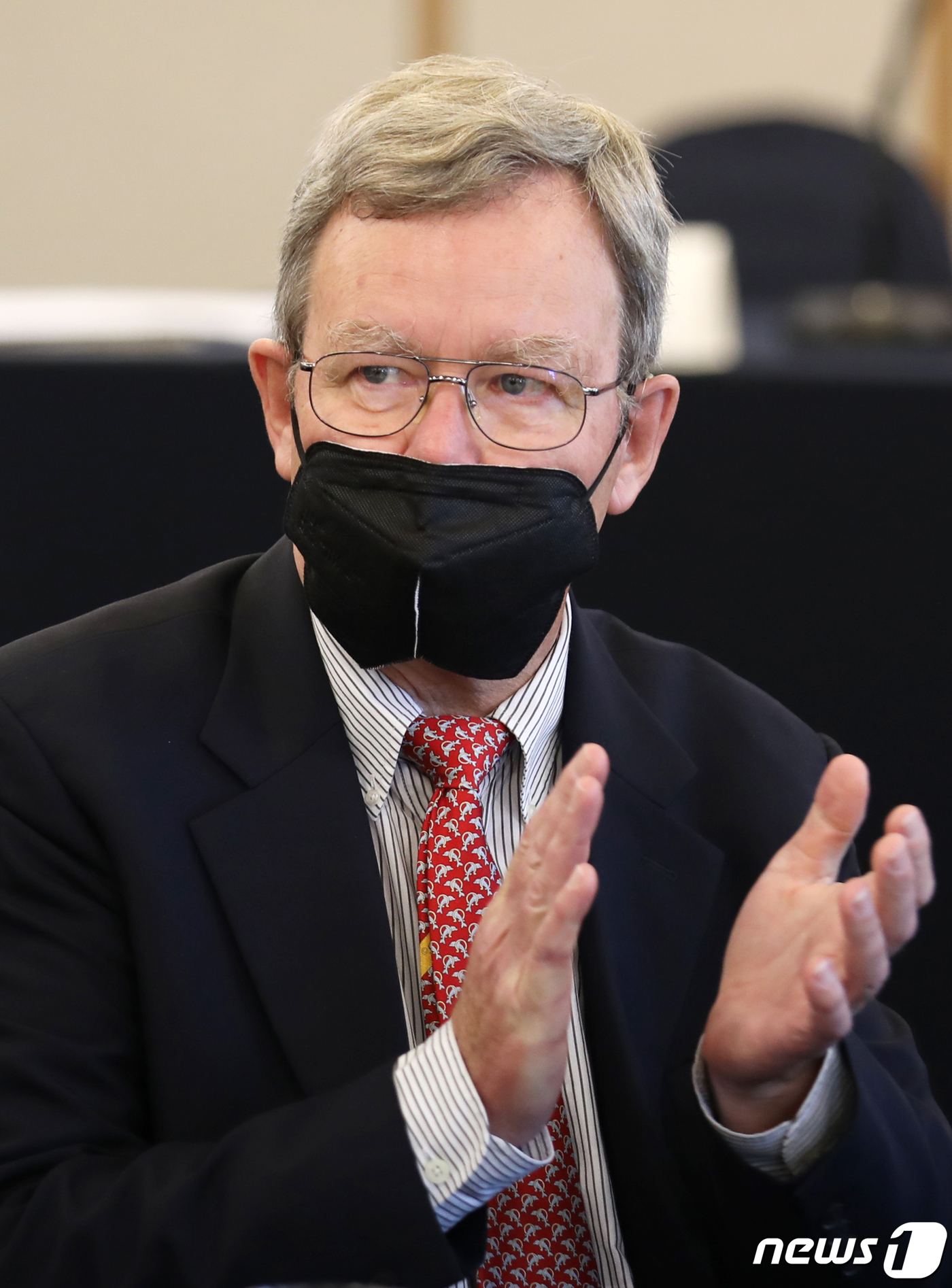 (서울=뉴스1) 이광호 기자 = 토마스 섀퍼 전 주북한 독일대사가 21일 오후 서울 중구 한국프레스센터에서 '윤석열 정부, 통일 대북정책 어떻게 풀어가야 하는가?'를 주제로 열린 …