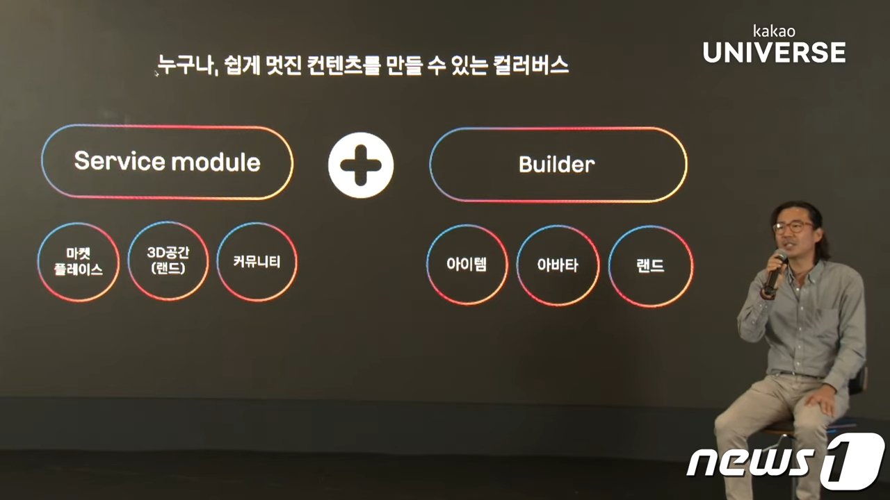 본문 이미지 - 컬러버스의 시스템을 설명하는 정욱 넵튠 대표&#40;유튜브 갈무리&#41;