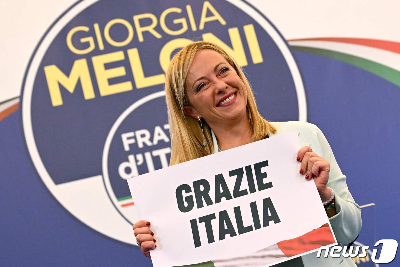 본문 이미지 - 조르자 멜로니 신임 이탈리아총리 ⓒ AFP=뉴스1 ⓒ News1 우동명 기자