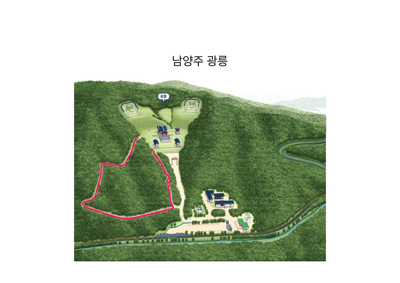 본문 이미지 - 11월30일까지 임시 개방되는 광릉 숲길 구간. (궁능유적본부 제공)  