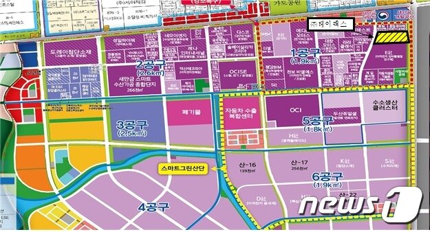본문 이미지 - 새만금산단에 이차전지 기업 2곳이 투자를 확정했다. ㈜테이팩스 투자 예정지.&#40;전북도 제공&#41;2022.9.30 