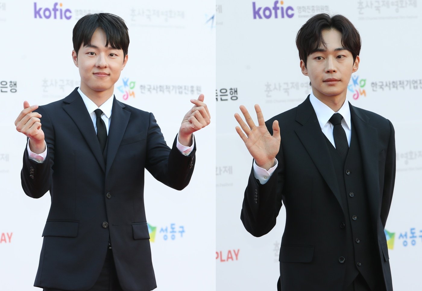 본문 이미지 - 배우 김동휘&#40;왼&#41; 무진성  ⓒ News1 권현진 기자