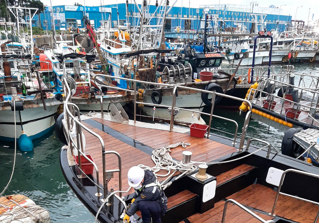 군산해경, 태풍 '힌남노' 대비 정박어선계류상태 점검