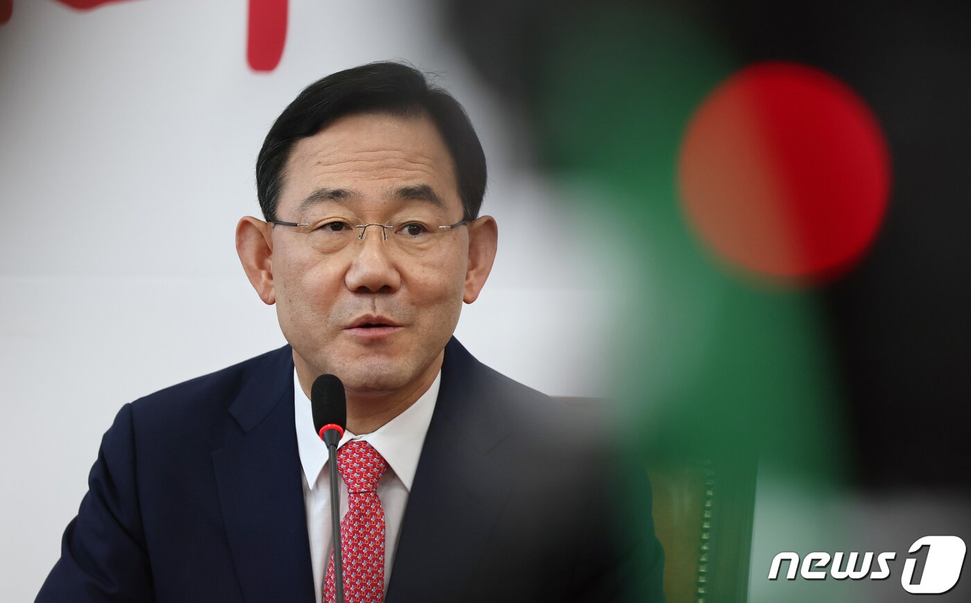 본문 이미지 - 주호영 국민의힘 전 비대위원장이 6일 국회에서 '비대위원장직 거부 의사'를 밝히는 기자회견을 갖고 있다. (공동취재) 2022.9.6/뉴스1 ⓒ News1 허경 기자