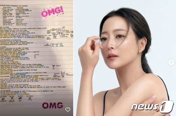 김희선, 중학생 딸의 인쇄한 듯 완벽한 필기 노트 공개 