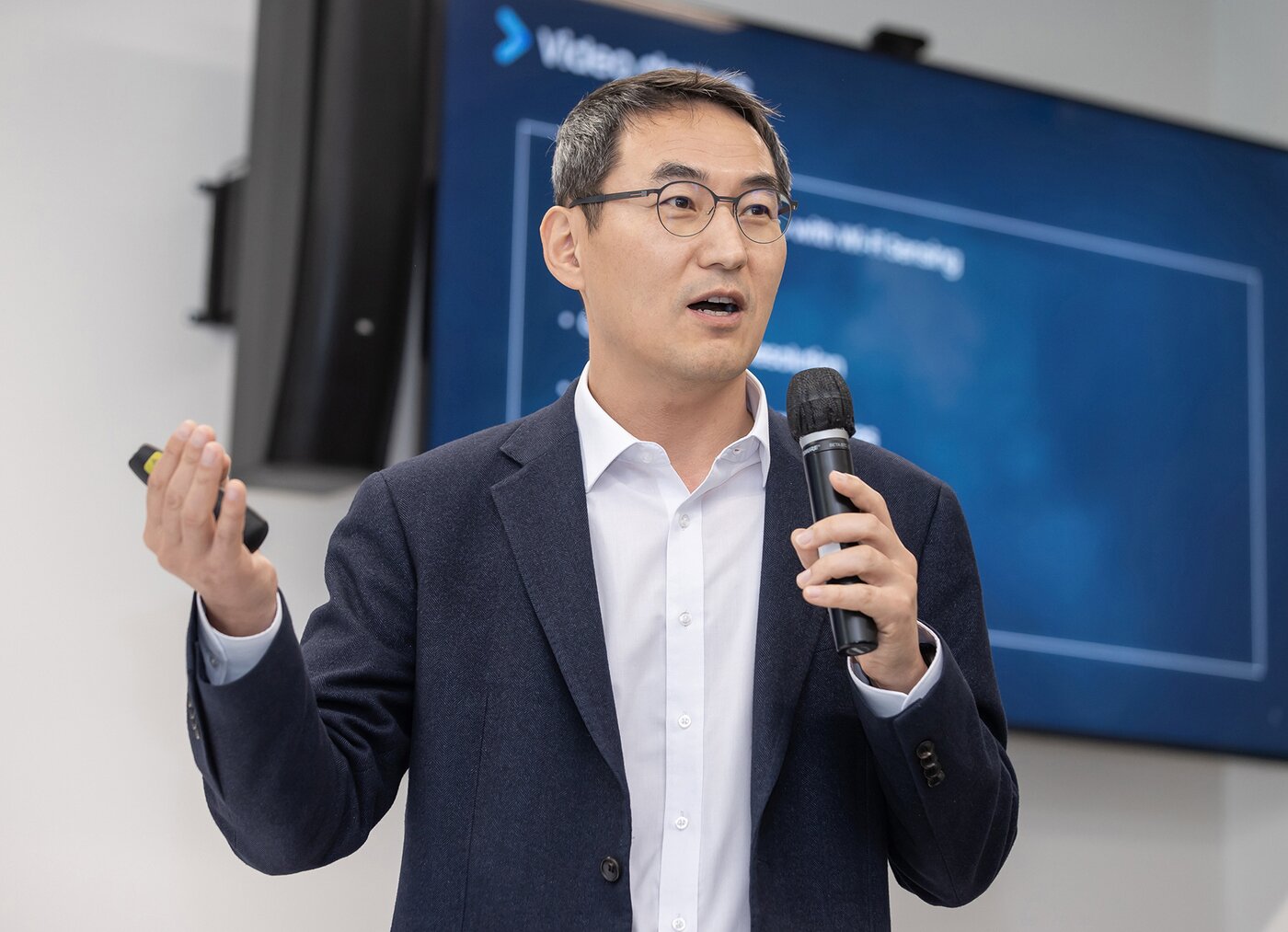 본문 이미지 - 삼성리서치 아메리카 노원일 연구소장이 7일(현지시간) 인재 유치 전략에 대해 설명하고 있다. (삼성전자 제공)