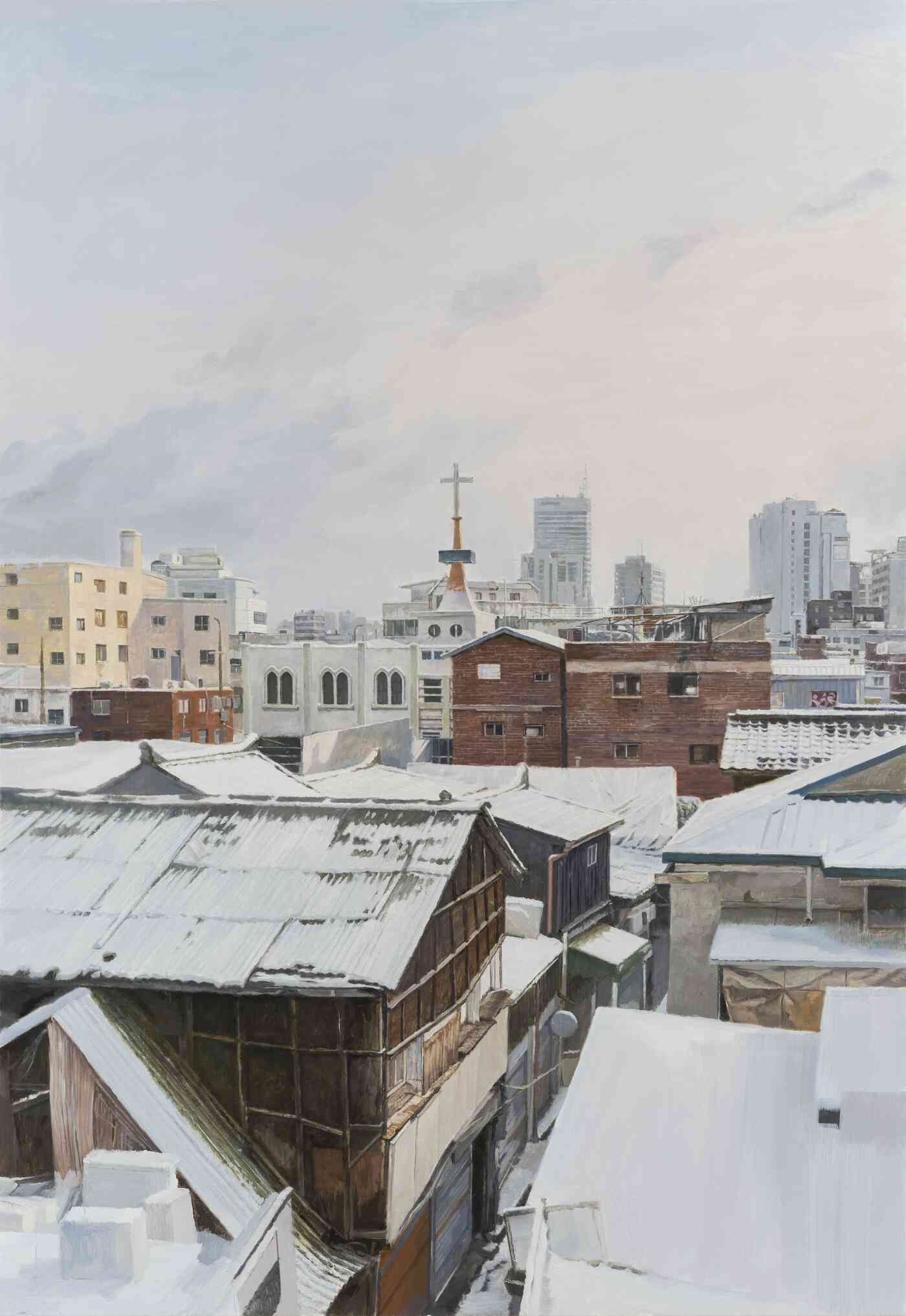  정재호, 마지막 겨울 IV Last winter IV, 2022, 캔버스에 오일, 162 x 112 cm (초이앤초이 제공)