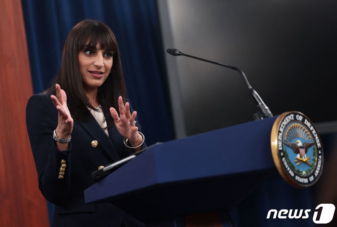 본문 이미지 - 사브리나 싱 미국 국방부 부대변인 ⓒ AFP=뉴스1 ⓒ News1 우동명 기자