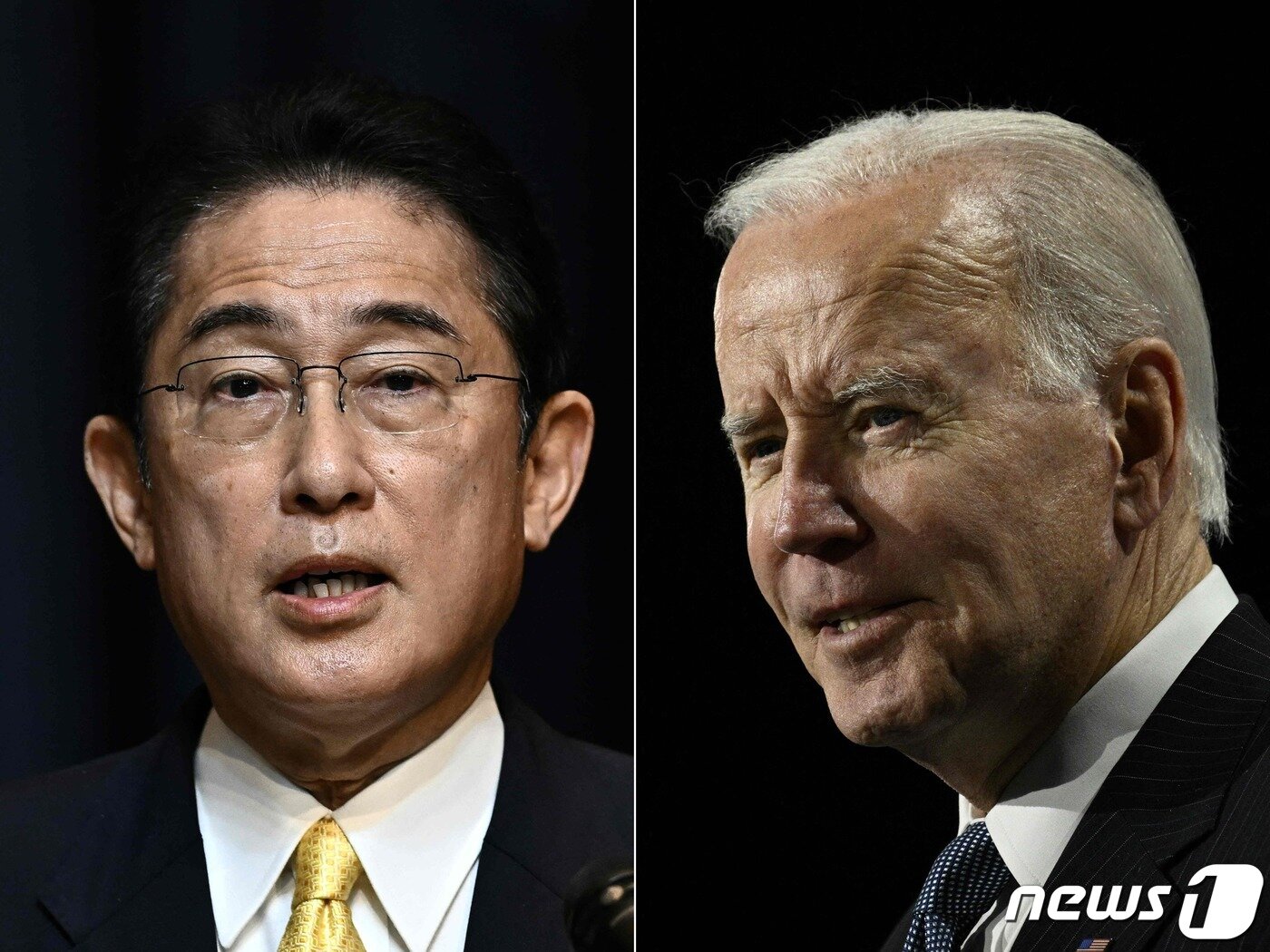 본문 이미지 - 기시다 후미오 일본 총리(왼쪽)와 조 바이든 미국 대통령의 모습. 기시다 총리의 사진은 지난해 11월 19일 태국 방콕에서 열린 아시아태평양경제헙력체(APEC) 정상회의에서, 바이든 대통령의 사진은 지난해 12월 14일 미국 워싱턴DC에서 열린 미국-아프리카 비즈니스 포럼에서 촬영됐다. ⓒ AFP=뉴스1 ⓒ News1 강민경 기자