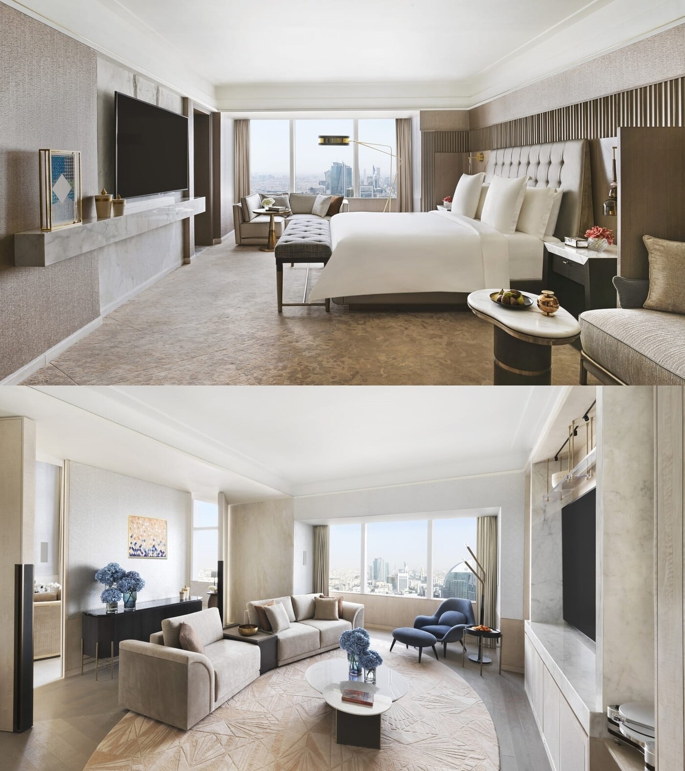 본문 이미지 - 포시즌스 호텔 리야드 킹덤 스위트룸 내부 모습. (포시즌스 호텔 리야드 홈페이지 갈무리)