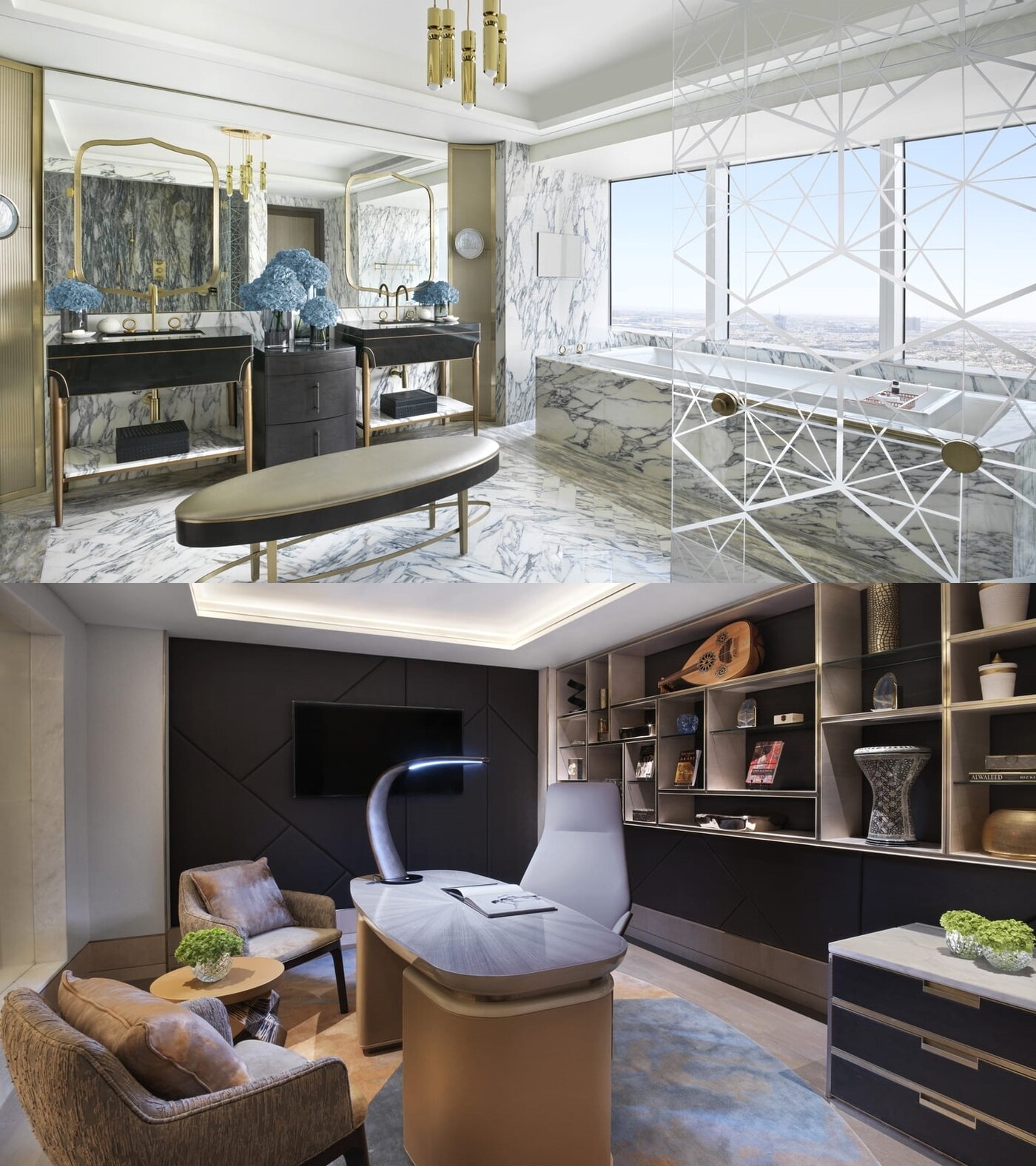 본문 이미지 - 포시즌스 호텔 리야드 킹덤 스위트룸 내부 모습. (포시즌스 호텔 리야드 홈페이지 갈무리)