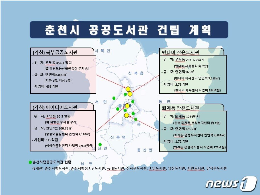 본문 이미지 - 춘천시 공공도서관 건립 계획.&#40;춘천시 제공&#41;