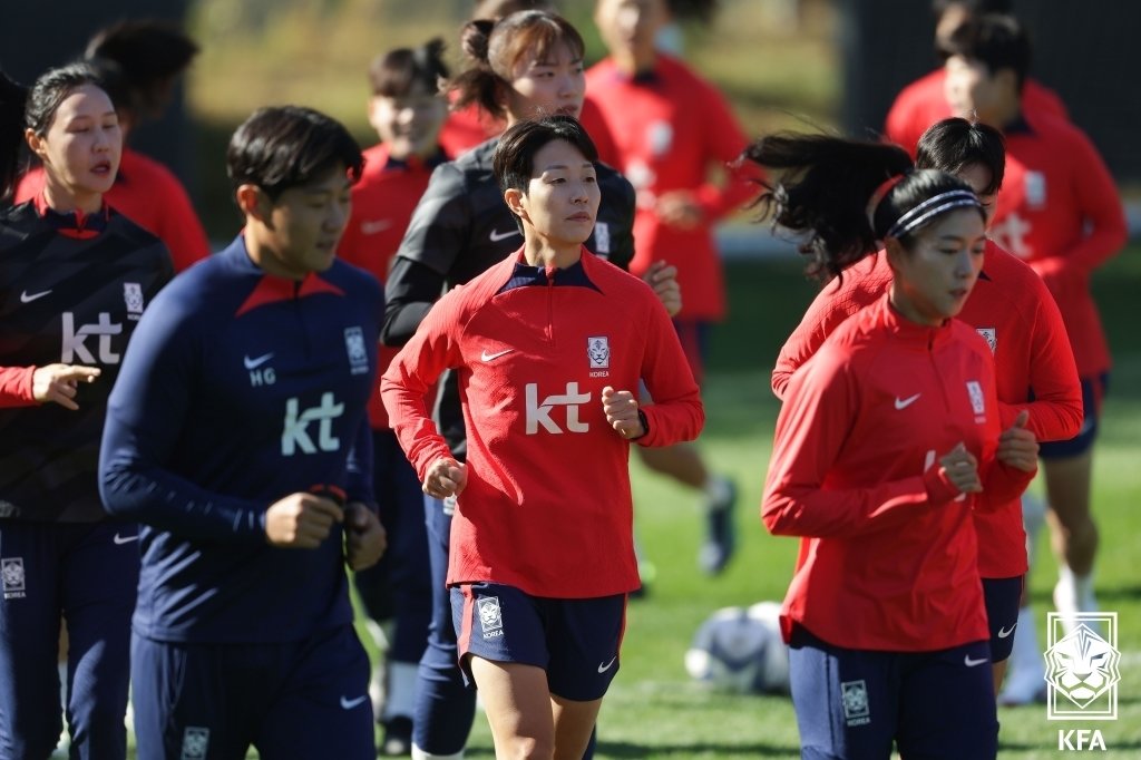 본문 이미지 - 여자 축구대표팀이 16일 파주NFC에서 소집됐다. (대한축구협회 제공)