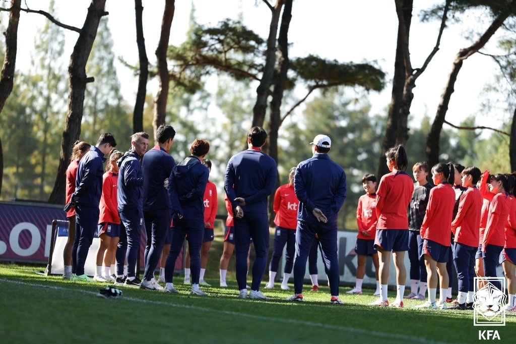 여자 축구대표팀이 16일 파주NFC에서 소집됐다. &#40;대한축구협회 제공&#41;