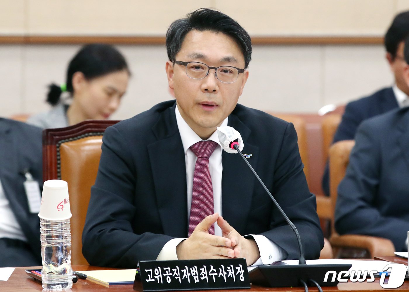 본문 이미지 - 김진욱 고위공직자범죄수사처장이 19일 서울 여의도 국회에서 열린 법제사법위원회 공수처에 대한 국정감사에서 의원들의 질의에 답하고 있다. 2023.10.19/뉴스1 ⓒ News1 임세영 기자