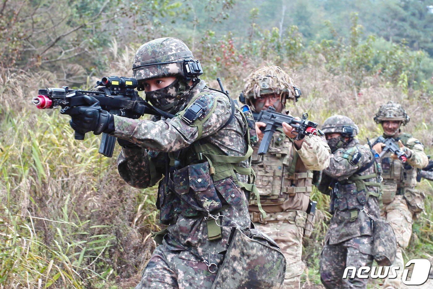 .지난해 10일 강원도 인제 육군 과학화전투훈련단에서 진행된 한영 연합 KCTC 훈련. &#40;육군 제공&#41; 2023.10.20/뉴스1