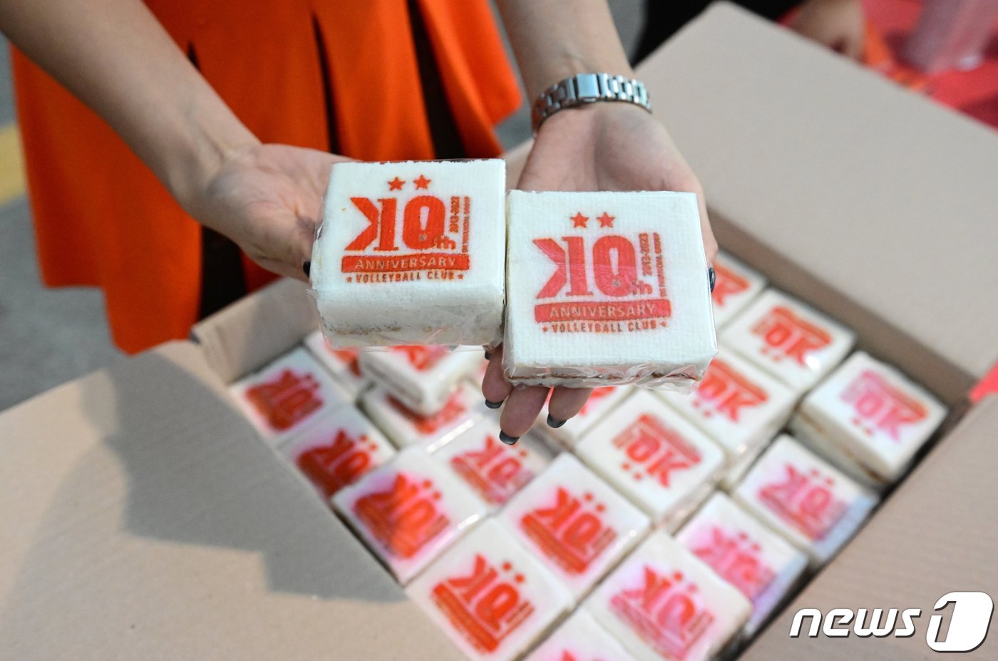 본문 이미지 - 창단 10주년을 맞은 OK금융그룹 (한국배구연맹 제공)