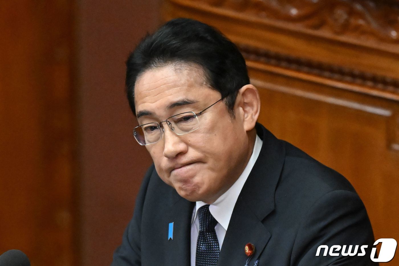 본문 이미지 - 기시다 후미오 일본 총리가 23일(현지시간) 도쿄에서 열린 임시국회에서 정책 연설을 하고 있다. 2023.10.23 ⓒ AFP=뉴스1 ⓒ News1 정지윤 기자