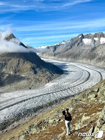 본문 이미지 - 베트머호른에서 바라본 알레취 빙하 ⓒ News1 