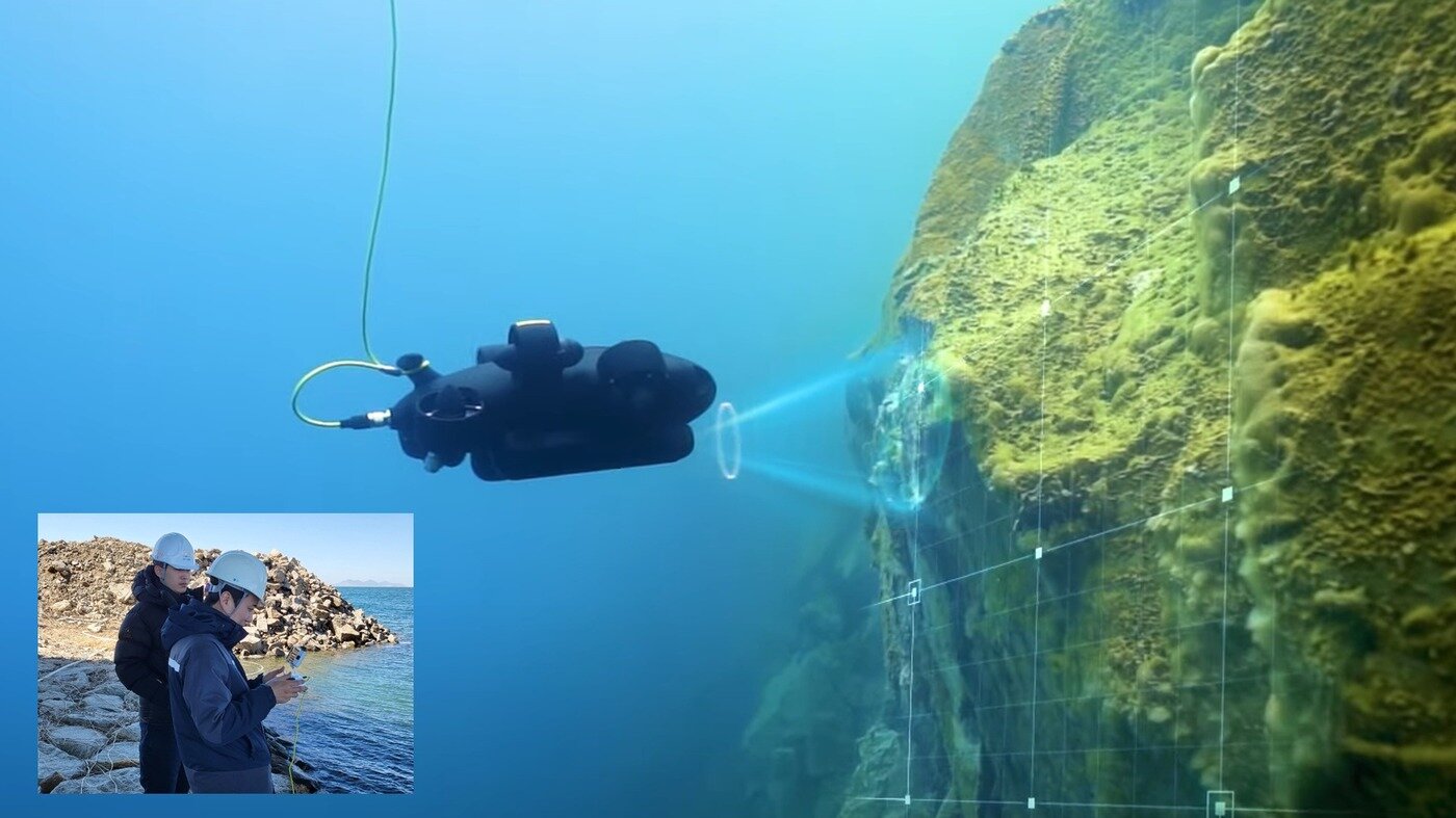 본문 이미지 - 해상 공사에 사용되는 수중드론./포스코이앤씨 제공