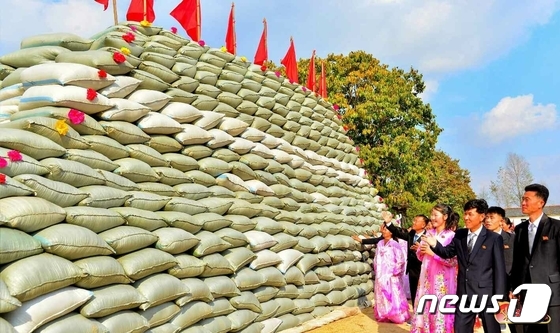 북한, '서해 곡창' 황해남도 농장에서 결산분배 진행…수확 마무리 단계