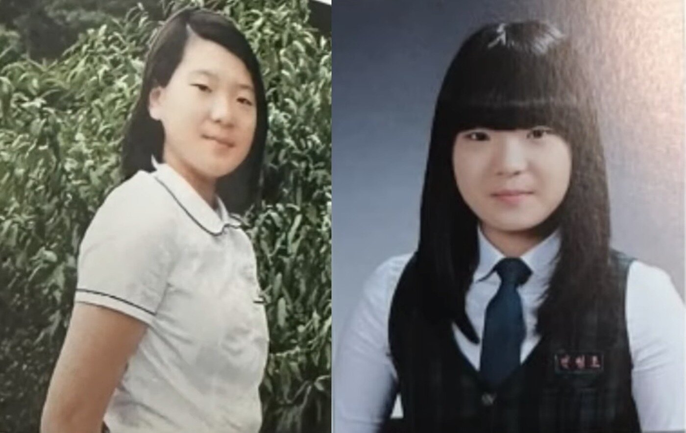 본문 이미지 - 전씨의 중학교 졸업앨범 사진. (유튜브 갈무리)