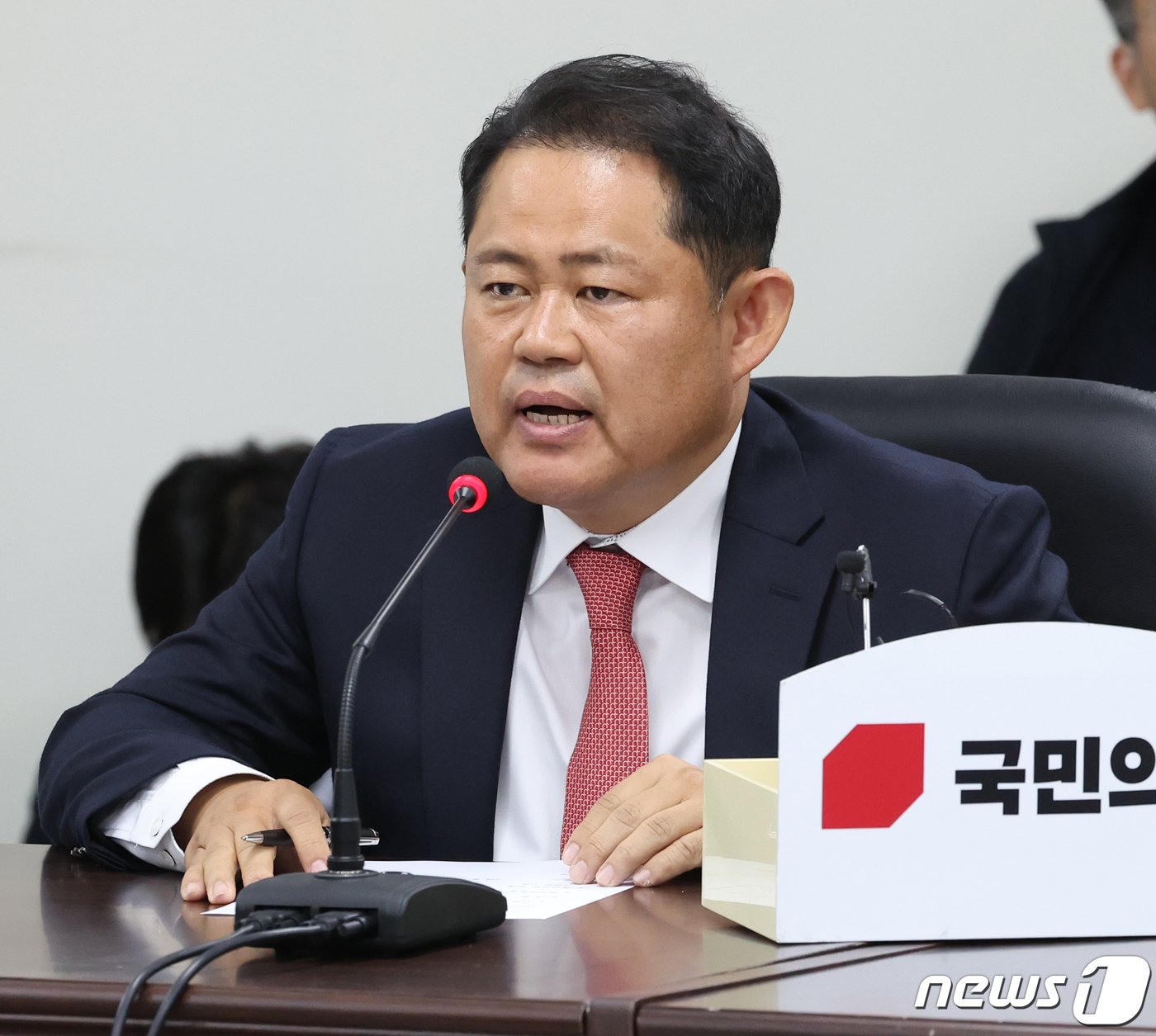 본문 이미지 - 전 대구시 경제부시장인 정해용 국민의힘 혁신위원이 27일 오후 서울 여의도 국민의힘 당사에서 열린 제1차 혁신위원회 전체회의에서 발언을 하고 있다. 2023.10.27/뉴스1 ⓒ News1 송원영 기자
