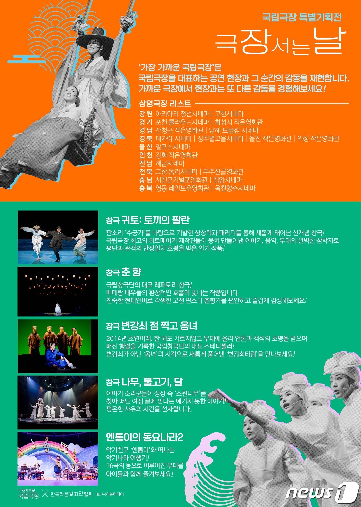 본문 이미지 - 옥천 향수시네마 국립극장 특별기획전 홍보물. /뉴스1 