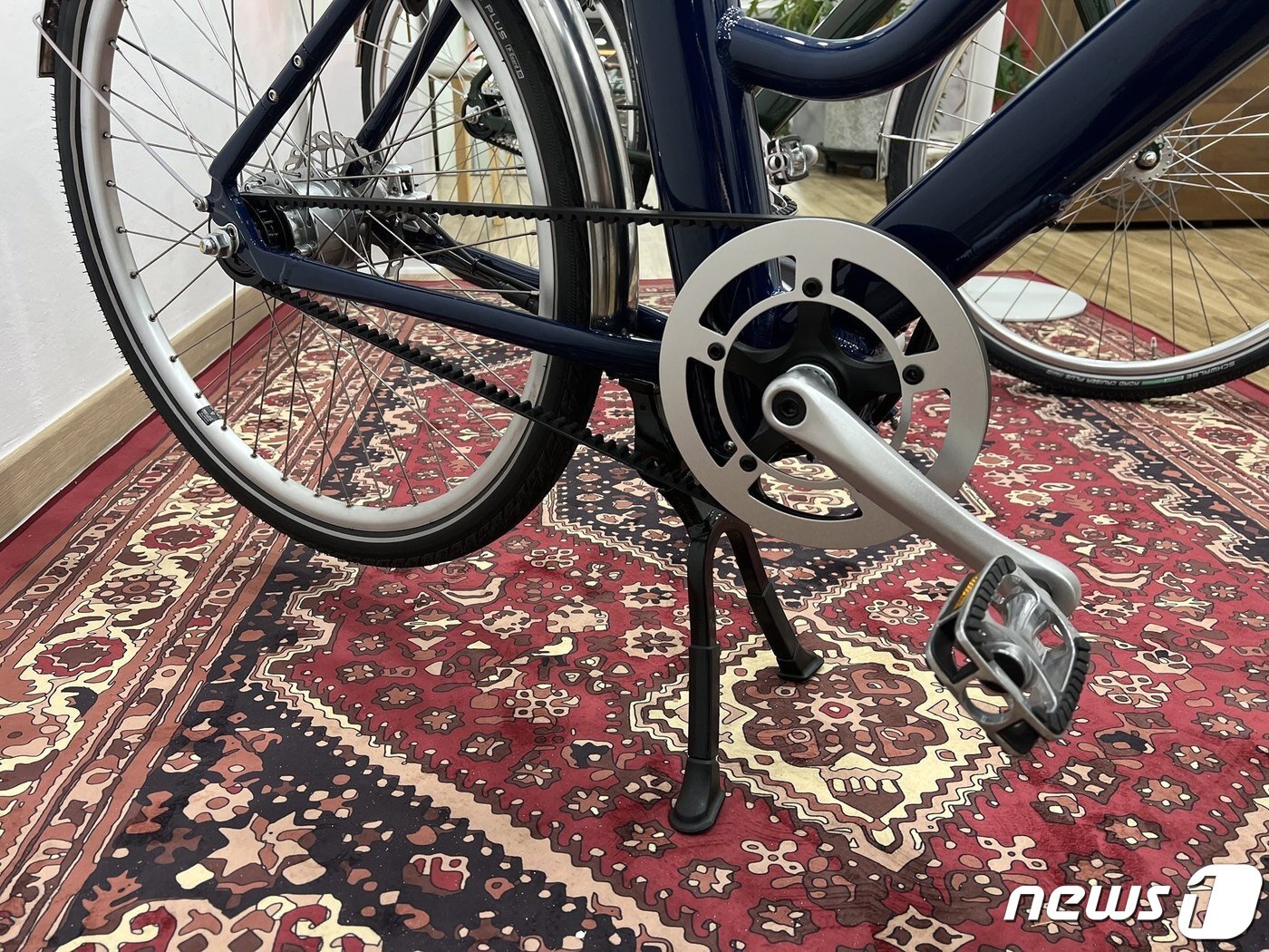 본문 이미지 -  볼테르 전기자전거 벨트형 체인 모습(더스윙 제공)