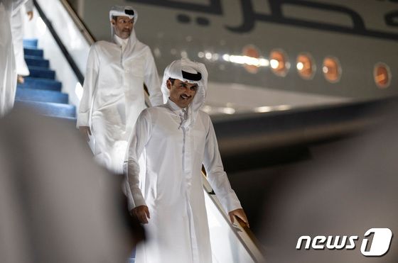 [포토] 아랍에미리트 방문한 카타르 군주