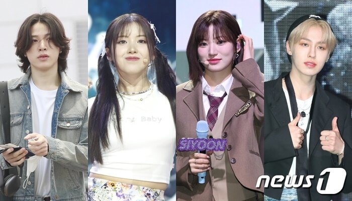 본문 이미지 - 수능에 미응시 하는 아이돌 트레저 소정환(왼쪽부터), 엔믹스 지우, 빌리 시윤, 이펙스 에이든 / 뉴스1 DB
