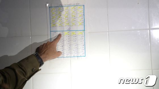 [포토] 인질 억류한 병원에 붙어있는 감시 당번표