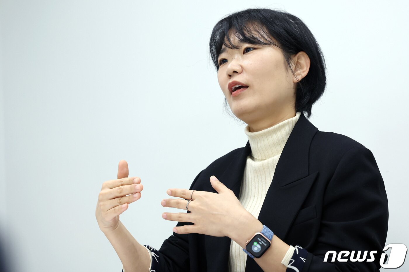 본문 이미지 - 박영의 권리옹호부 선임매니저가 15일 마포구 세이브더칠드런 본부에서 뉴스1과 인터뷰를 하고 있다. 2023.11.15/뉴스1 ⓒ News1 이동해 기자